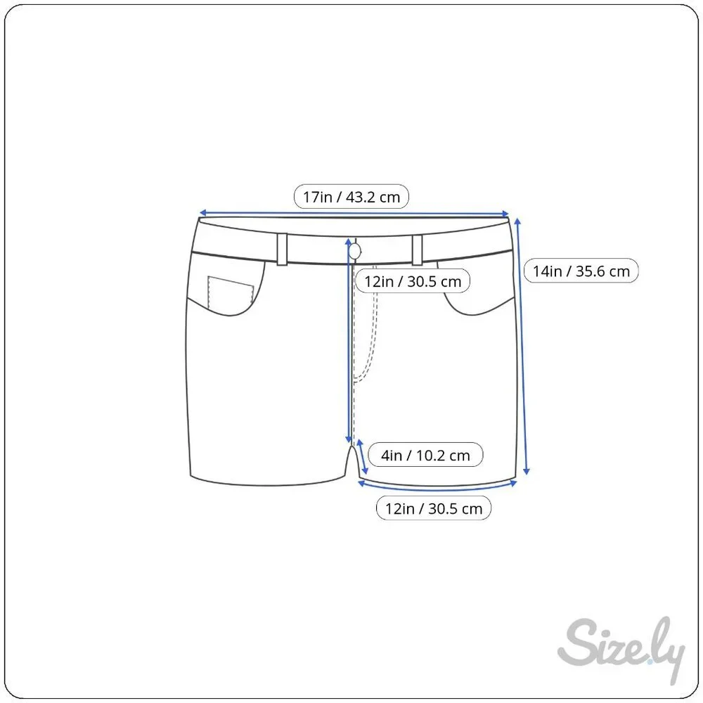 Universal Thread Vintage Jean Shorts High Rise‎ Frayed Cut-Off Hem Cream W 14/32